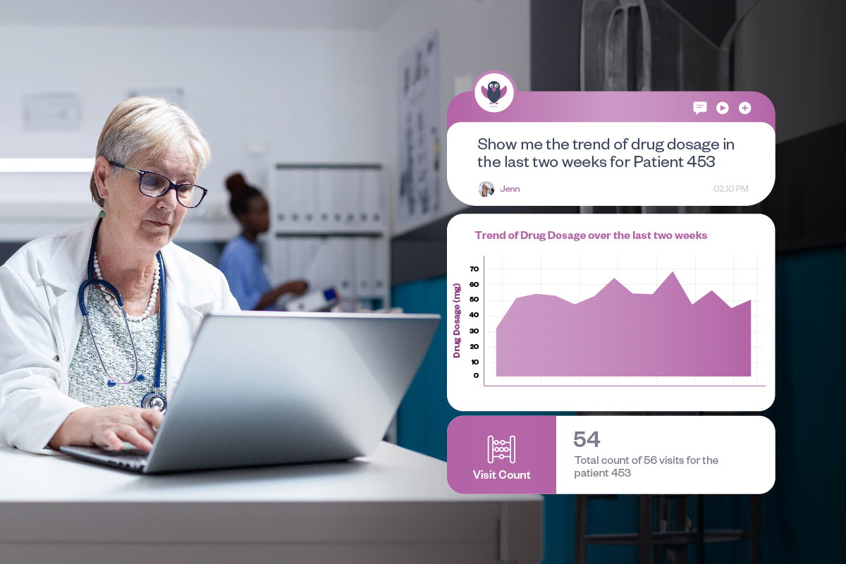 The doctor is checking to see drug effectiveness by asking "Show me the trend of drug dosage in the last two weeks for Patient 453"